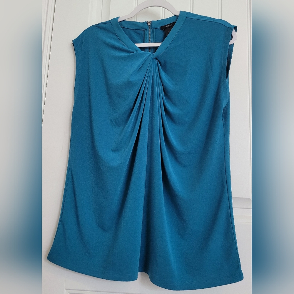 Ann Taylor Turquoise Sleeveless Blouse